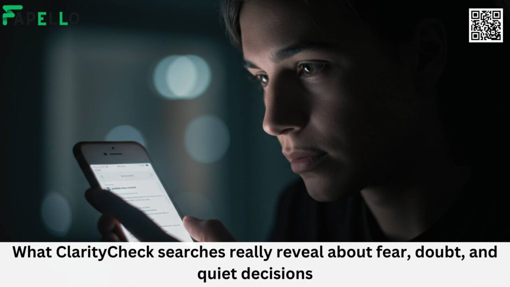 What ClarityCheck searches really reveal about fear, doubt, and quiet decisions