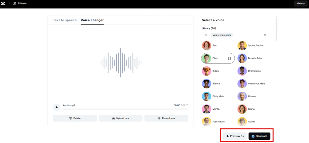 Step 2: Apply the AI voice effect​ part 2